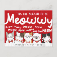 Jahreszeit: Meowwy Funny Niedlich Cats Caroling