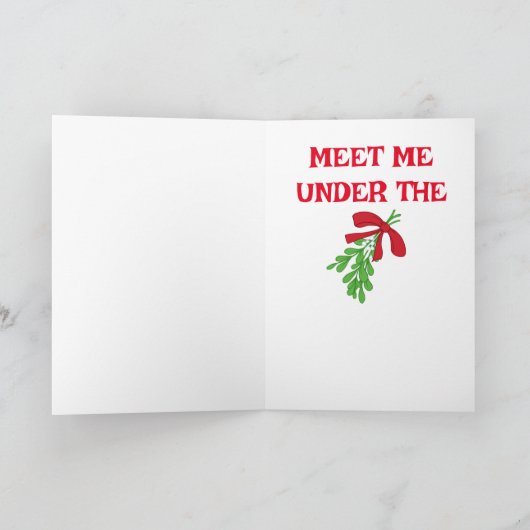 JAHRESZEIT, MICH UNTER DER MISTLETOE-KARTE ZU TREF KARTE (Innenseite)