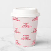 Jahreszeit Niedlich Moderne frohe und helle Weihna Pappbecher (Vorderseite)
