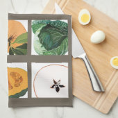 Jahreszeit-Obst- und GemüseGeschirrtuch Geschirrtuch (Viertel Falte)