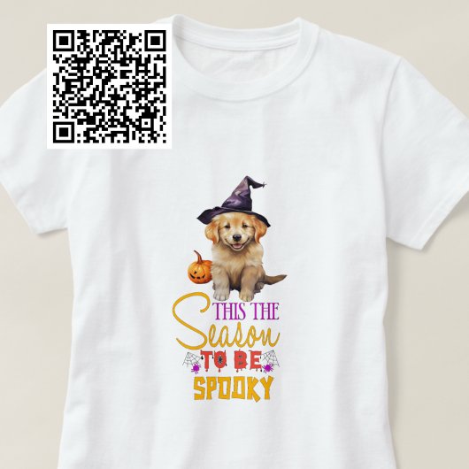Jahreszeit, um Spooky Golden Retriever Hexe T-Shirt