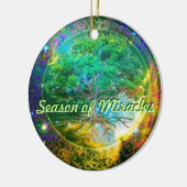 Jahreszeit von Wundern - Baum von LebenWellness Keramik Ornament (Links)