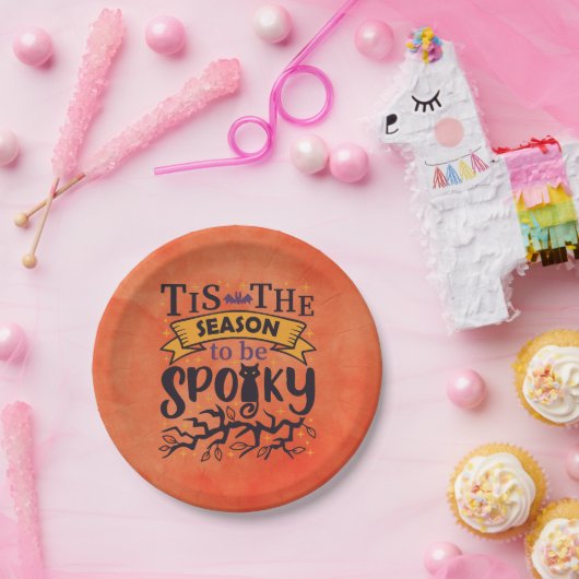 Jahreszeit zu Halloween. Pappteller (Party)