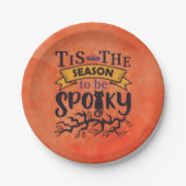 Jahreszeit zu Halloween. Pappteller (Vorderseite)