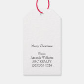 Jahreszeit zum fröhlichen Weihnachts-Pop von Geschenkanhänger (Rückseite)