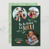 Jahreszeit zum Jolly 3-Foto Weihnachten (Vorne/Hinten)