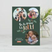 Jahreszeit zum Jolly 3-Foto Weihnachten (Stehend Vorderseite)