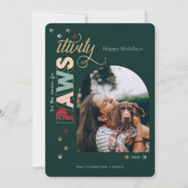 Jahreszeit zum Spaß beim Grünen Foto für Haustiere Feiertagskarte