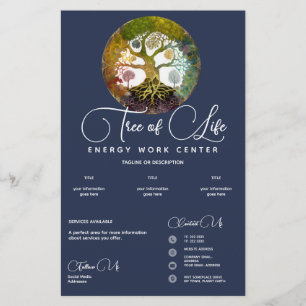 Jahreszeiten Baum des Lebens Flyer