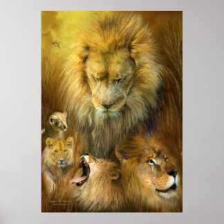 Jahreszeiten des Lion Fine Art Poster/Print Poster