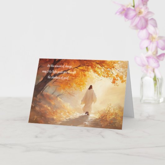 Jahreszeiten des Wandels - Beileid Karte (Orchidee)