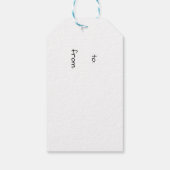 Jahreszeiten, in denen niedliche Weihnachtsroboter Geschenkanhänger (Rückseite)