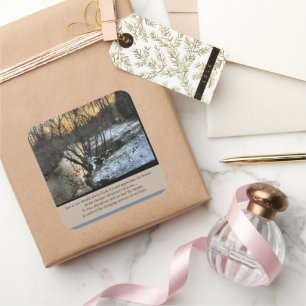 Jahreszeiten unseres Lebens Inspiration Quadratischer Aufkleber