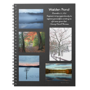 Jahreszeiten von Walden Teich Notizblock