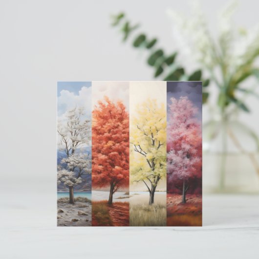 Jahreszeiten Wetter Baum Farben Programm (Stehend Vorderseite)