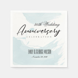 JAHRESZEITRAUM DES BLAUE WATERCOLOR BRUSHSTROKE SERVIETTE