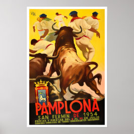 Jahrgang 1954 Feria de Pamplona Poster