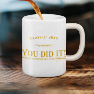 Jahrgang 2025 IHR HABT ES GESCHAFFT Foto-Abschluss Kaffeetasse