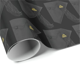 Jahrgang 2026 Schwarze Quaste Würdige Abschlussfei Geschenkpapier