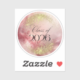 Jahrgang 2026 - Vinyl-Aufkleber nach Maß (Pink) Aufkleber