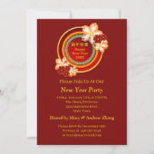 Jahrgang Chinesisches Neujahr 20XX Blumenklassiker Einladung (Vorderseite)