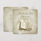 Jahrgangsbuch mit Bouquet Einladung (Vorne/Hinten)