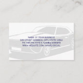 Jahrgangswagen | Auto-Reparaturlogos Visitenkarte (Rückseite)