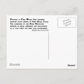 Jahrhundert in Fort Davis Postkarte (Rückseite)