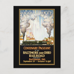 Jahrhundertfeier Baltimore und Ohio Railroad Postkarte