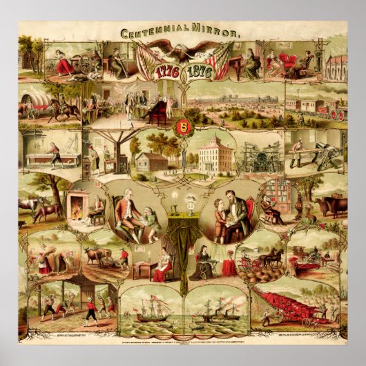 Jahrhundertgeschichte der USA 1776-1876 Poster (Vorne)