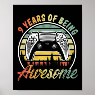 Jähriger Junge Geburtstag ist großartig Videospiel Poster