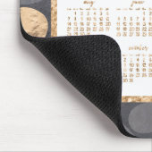Jährlich 2017 Kalender Maus Pads Gold und Dunkelgr Mousepad (Ecke)