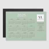 Jährlich 2025 Kalender-Visitenkarte für das Logo M Magnetkarte (Vorne/Hinten)