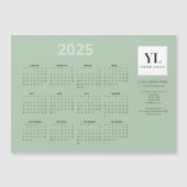 Jährlich 2025 Kalender-Visitenkarte für das Logo M Magnetkarte (Vorderseite)