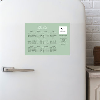 Jährlich 2025 Kalender-Visitenkarte für das Logo M Magnetkarte