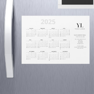 Jährlich 2025 Kalender-Visitenkarte für das Logo M Magnetkarte