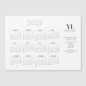 Jährlich 2025 Kalender-Visitenkarte für das Logo M Magnetkarte (Vorderseite)