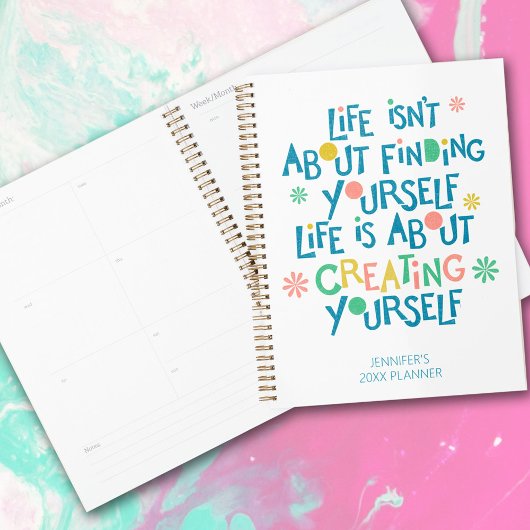 Jährlich buntes Lebensangebot Planer