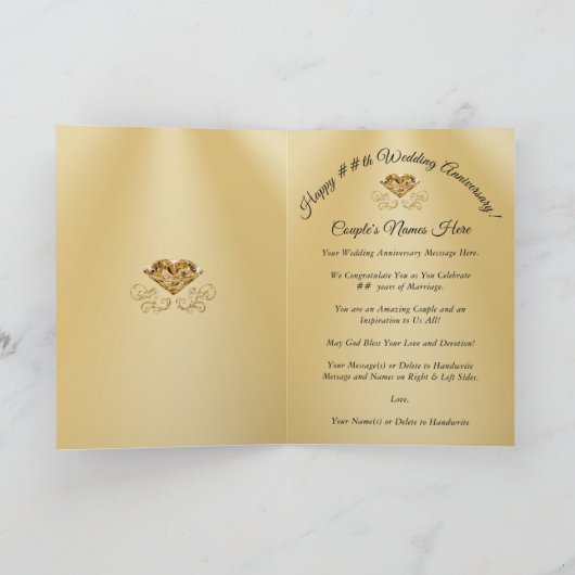 Jährlich herrliche Personalisierte Jubiläumskarten Karte (Innenseite)