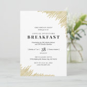 Jährliche Anleger - Frühstücksgeschäft Einladung (Stehend Vorderseite)