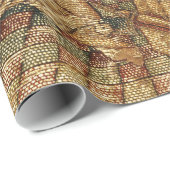 JÄHRLICHE ANTIQUE GOLD BLAUE EMBROIDERATION GESCHENKPAPIER (Rolleneckpunkt)