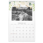 Jährliche Aquarellblätter Monatliches Foto Kalender (Feb 2027)