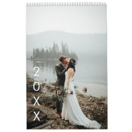 Jährliche Aquarellblätter Monatliches Foto Kalender