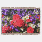 Jährliche Blume lila, rot und weiß Decke (Vorderseite)