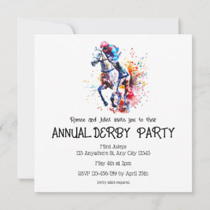 Jährliche Derby-Party Einladung
