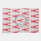 Jährliche Familie Sommer Meeresfrüchte kochen Cust Geschirrtuch (Horizontal)