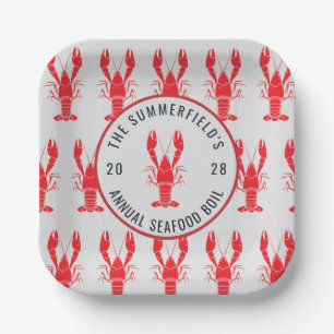 Jährliche Familie Sommerkrabbe nach Maß Pappteller