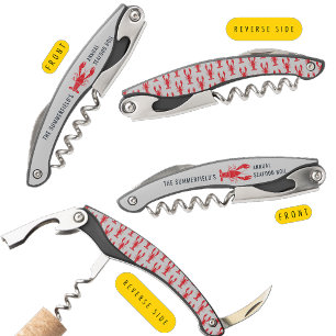 Jährliche Familien-Lobster-Kochparty im Sommer nac Kellnermesser