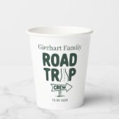 Jährliche Familienreise nach Maß maßgeschneidert Pappbecher (Rückseite)