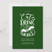 Jährliche Feier trinken Drink sei fröhlich grün Einladung (Vorderseite)